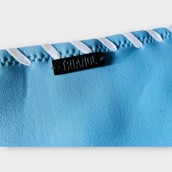 Triangl Neoprene Crochet Stitch Farrah Dusty Blue Bikini Bottom XS - Picture 8 of 11